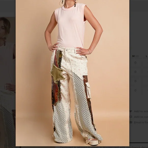 POL Artistic Patchwork Flare Jeans - Picture 8 of 9